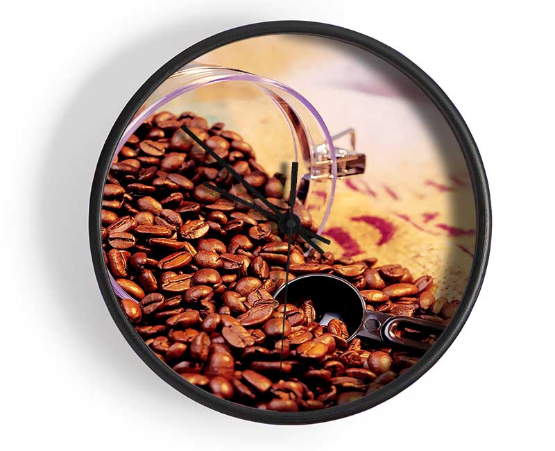 Coffee Bean Spill Clock - Wallart-Direct UK