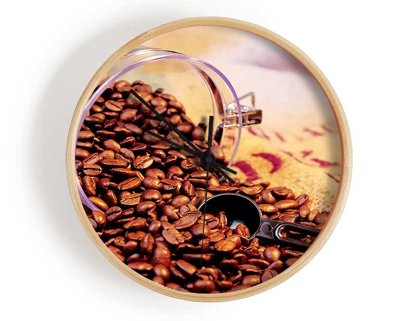 Coffee Bean Spill Clock - Wallart-Direct UK