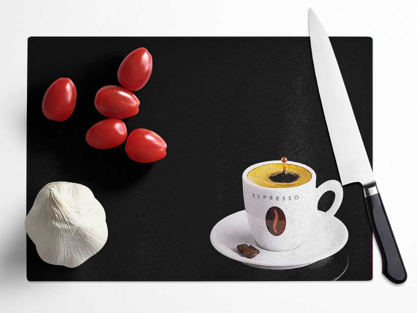 Espresso Drop Glass Chopping Board