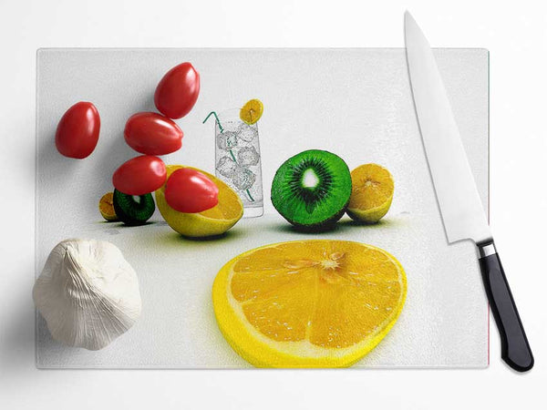 G n T Kiwi And Lemon Glass Chopping Board