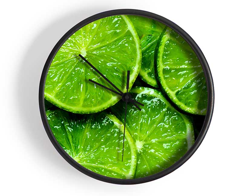 Lime Slices Clock - Wallart-Direct UK