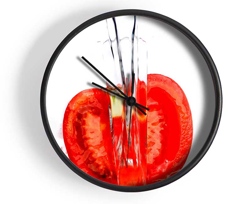 Tomato Waterfall Clock - Wallart-Direct UK