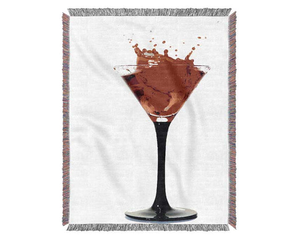 Red Cocktail Splash Woven Blanket