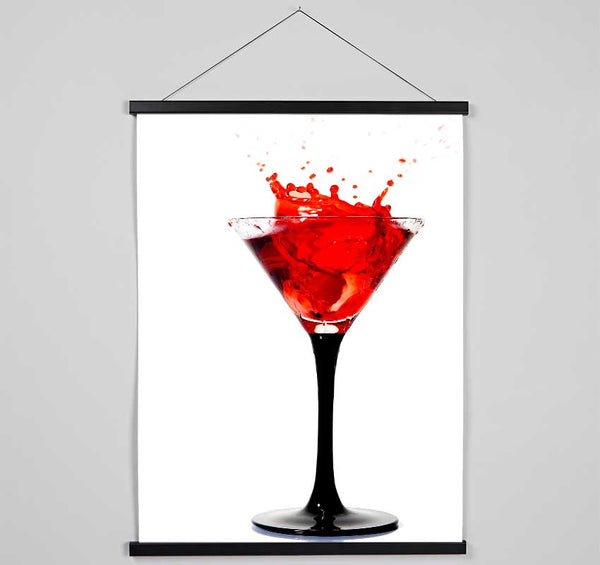 Red Cocktail Splash Hanging Poster - Wallart-Direct UK