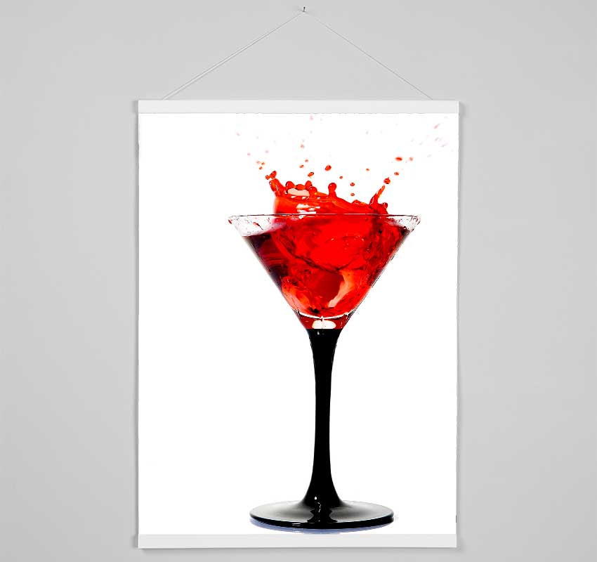 Red Cocktail Splash Hanging Poster - Wallart-Direct UK