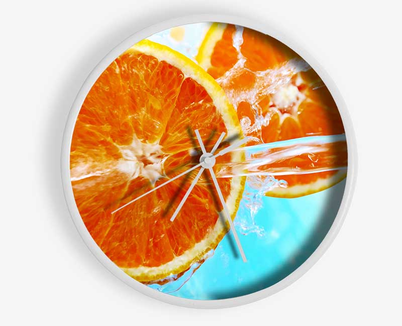 Orange Sun Clock - Wallart-Direct UK