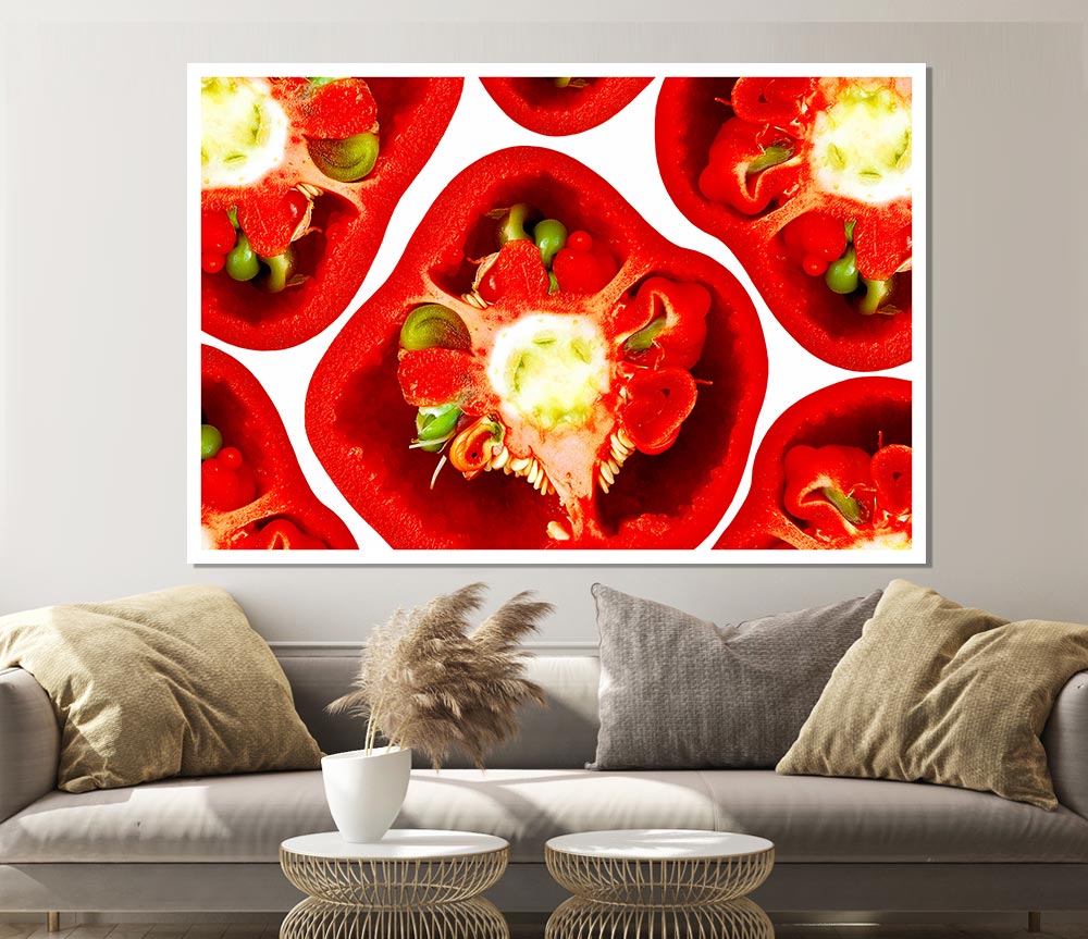 The Centre Of The Red Pepper Print Poster Wall Art