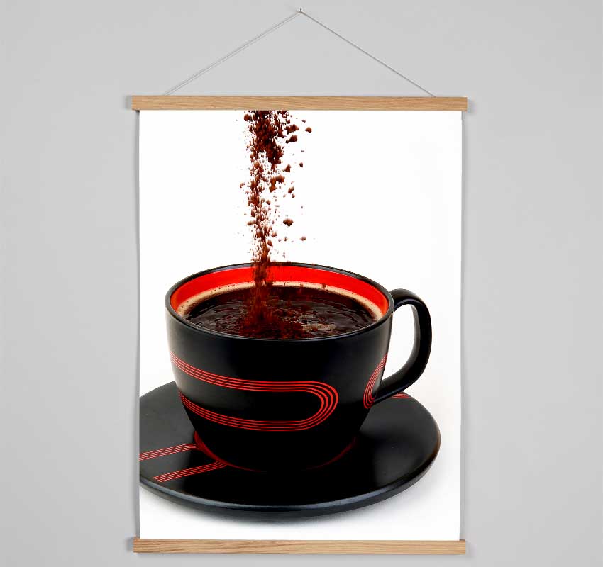 Coffee Bean Pour Hanging Poster - Wallart-Direct UK