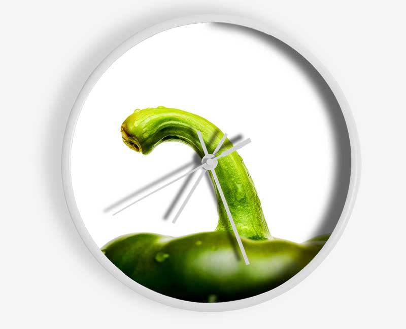 Green Pepper Head Clock - Wallart-Direct UK