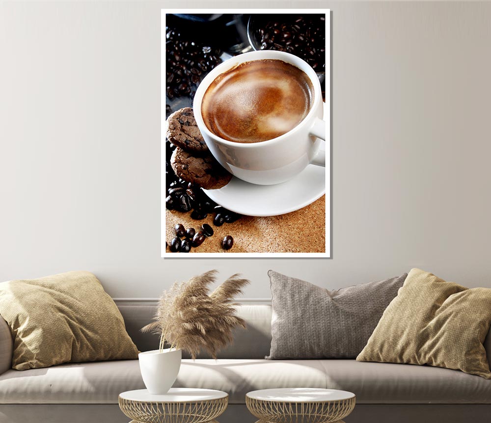 Cappuccino Treat Print Poster Wall Art