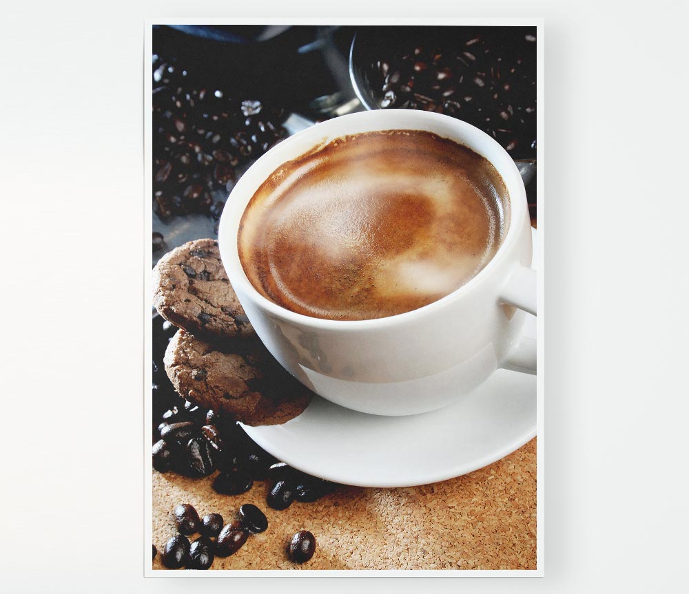 Cappuccino Treat Print Poster Wall Art