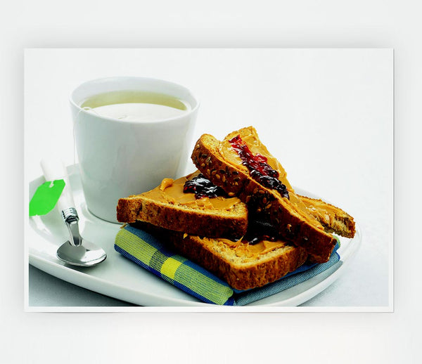 Tea And Toast Print Poster Wall Art