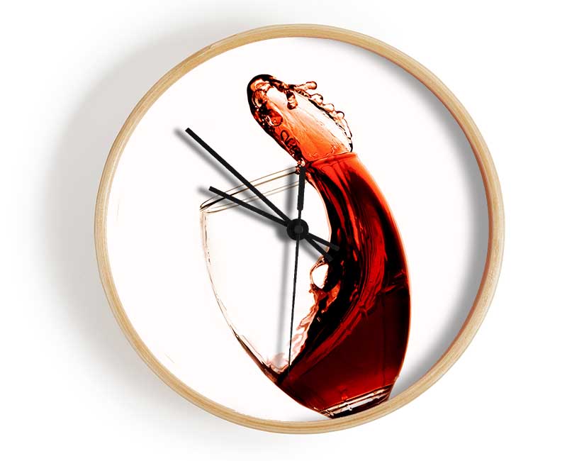 Red Wine Pour Clock - Wallart-Direct UK