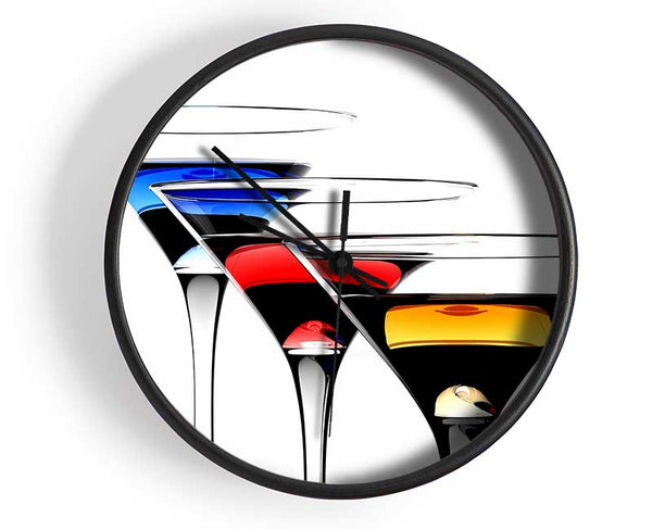 Cocktail Trio Clock - Wallart-Direct UK