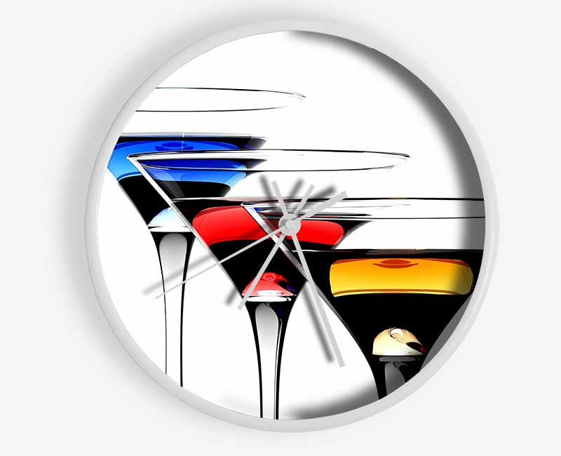 Cocktail Trio Clock - Wallart-Direct UK