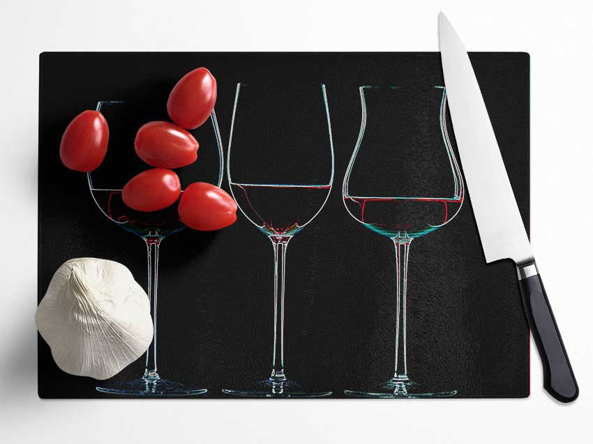 Wine Glass Glass Chopping Board