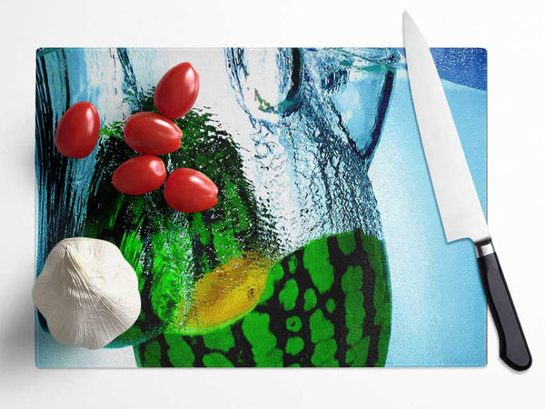 Water Melon Glass Chopping Board