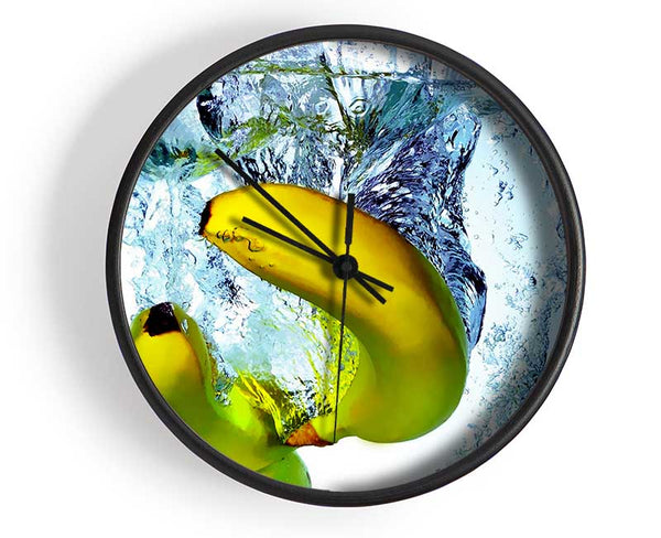 Banana Splash Clock - Wallart-Direct UK