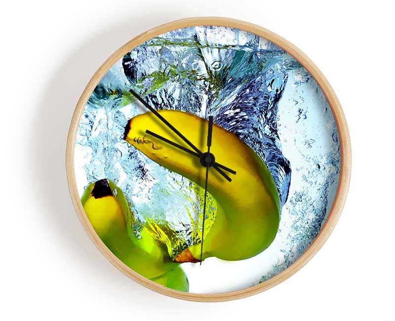 Banana Splash Clock - Wallart-Direct UK