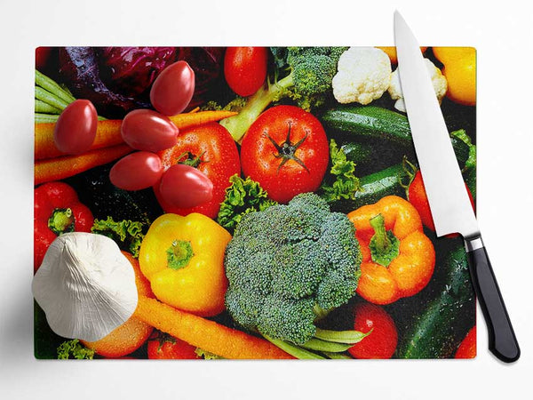 Vegetable Supreme Glass Chopping Board