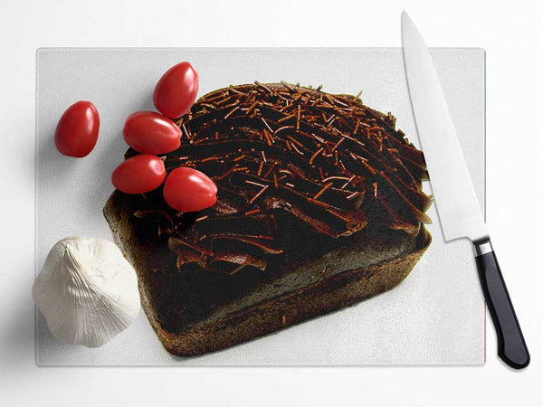 Chocolate Cake Heaven Glass Chopping Board