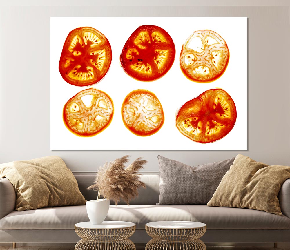 Tomato Slices Print Poster Wall Art