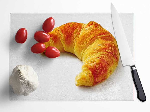 Croissant Delight Glass Chopping Board