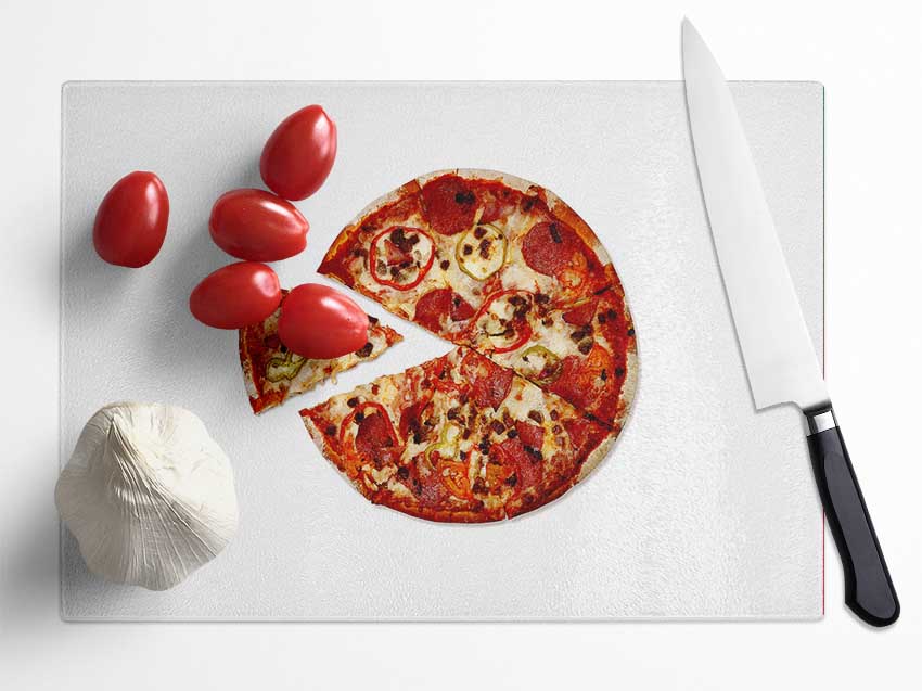 Pizza Share Glass Chopping Board