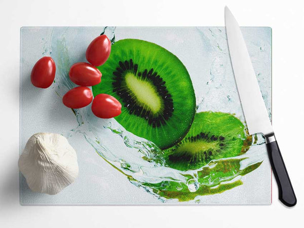 Kiwi Splash Glass Chopping Board