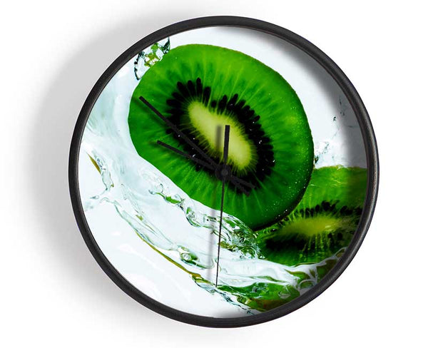 Kiwi Splash Clock - Wallart-Direct UK