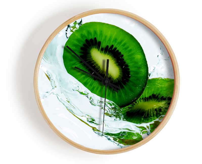 Kiwi Splash Clock - Wallart-Direct UK