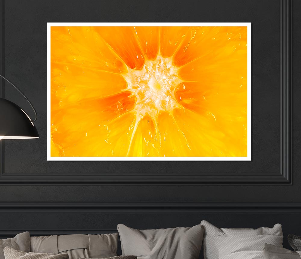 The Centre Of An Orange Print Poster Wall Art