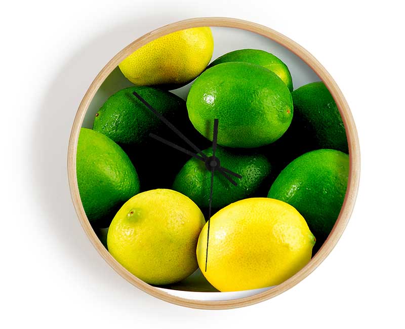 Lemon And Limes Clock - Wallart-Direct UK