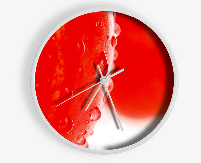 Red Apple Close-Up Clock - Wallart-Direct UK