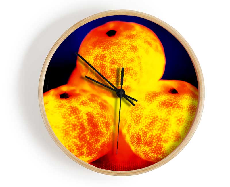 Orange Glow Clock - Wallart-Direct UK