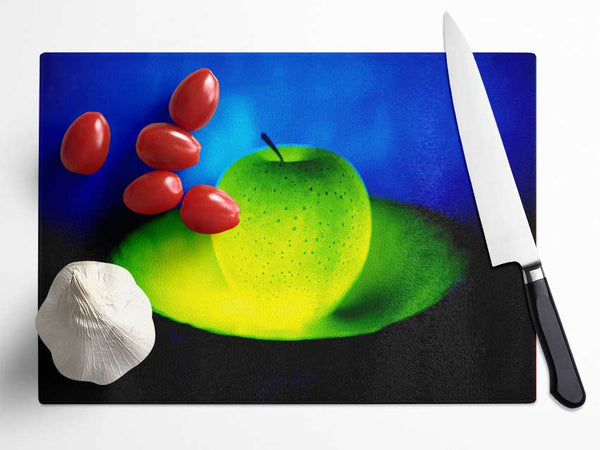 Green Apple Glow Glass Chopping Board