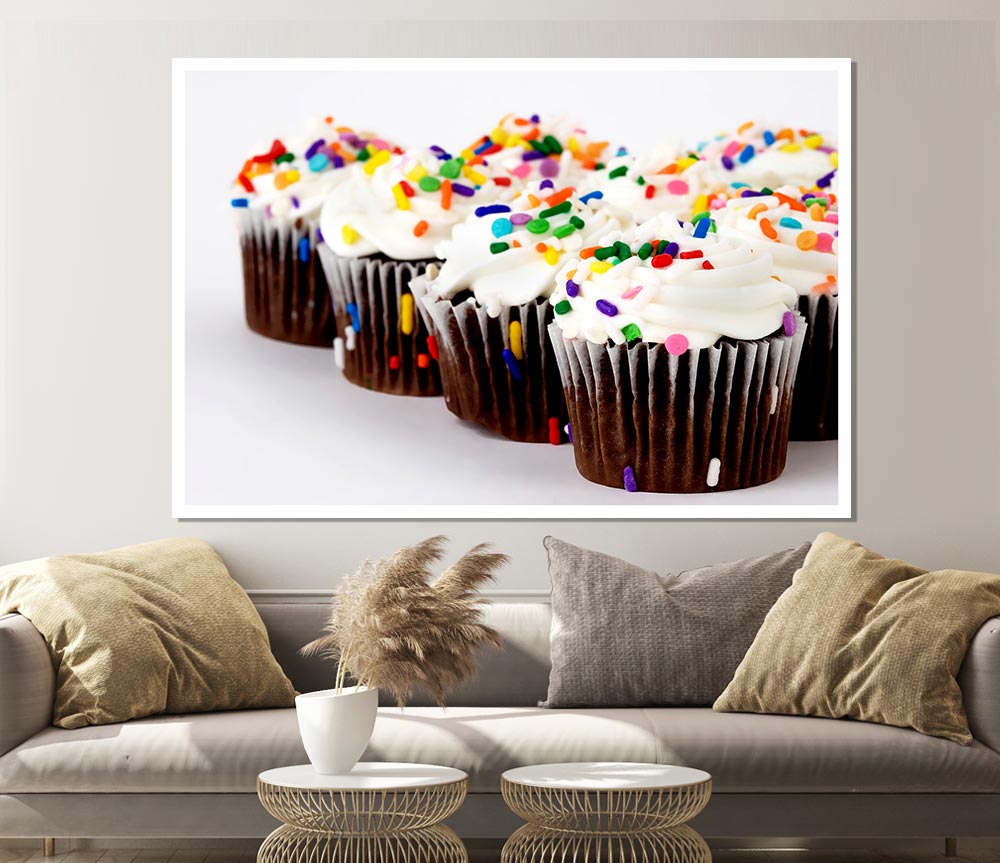 Cupcake Srinkles Print Poster Wall Art