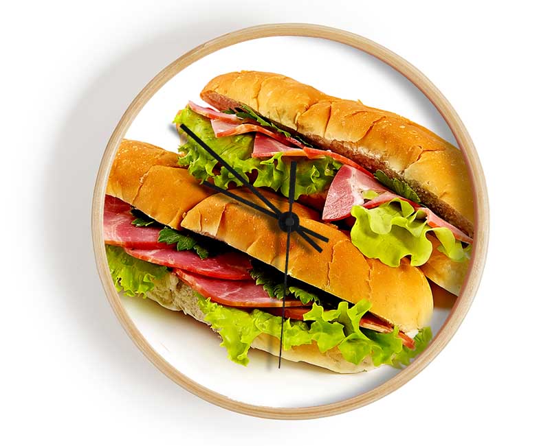 Ham Sandwiches Clock - Wallart-Direct UK