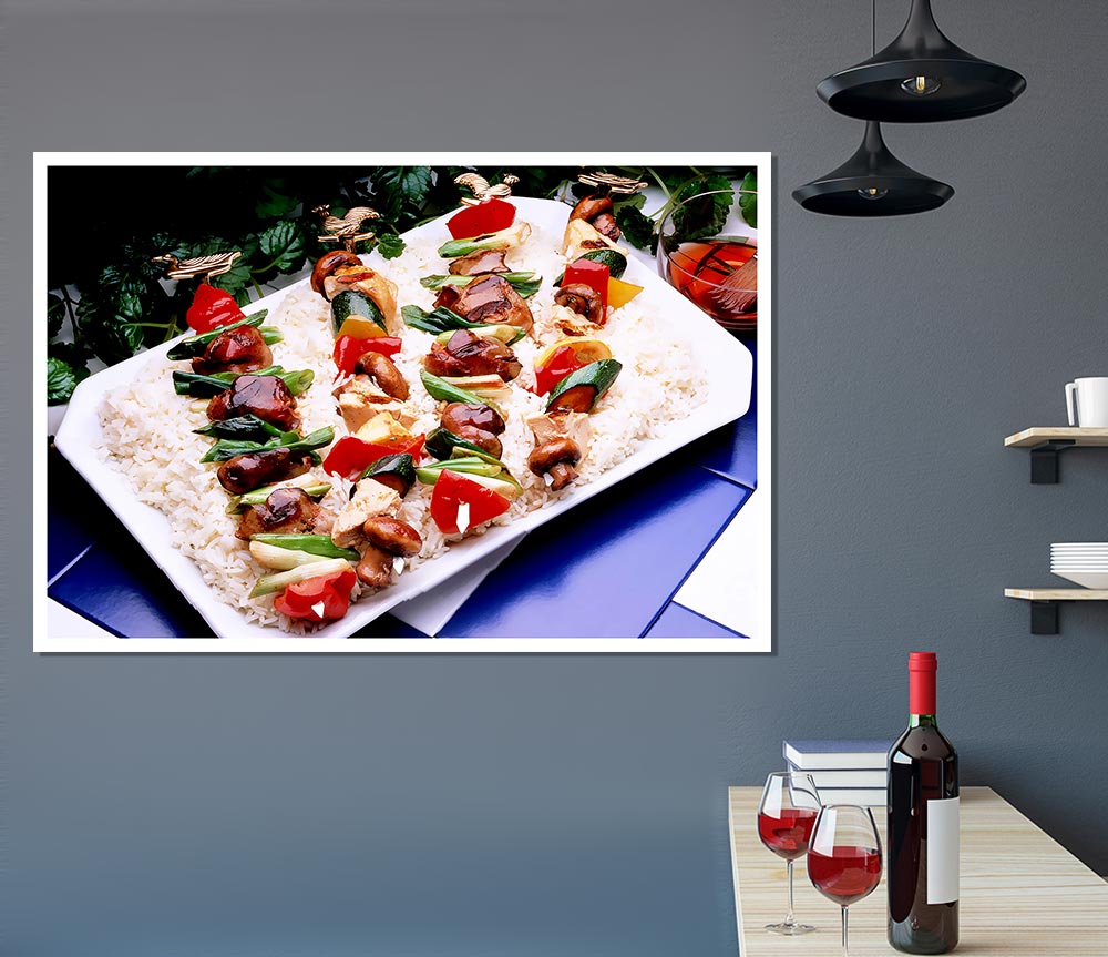 Kebab Platter Print Poster Wall Art