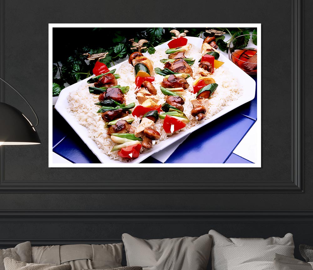 Kebab Platter Print Poster Wall Art