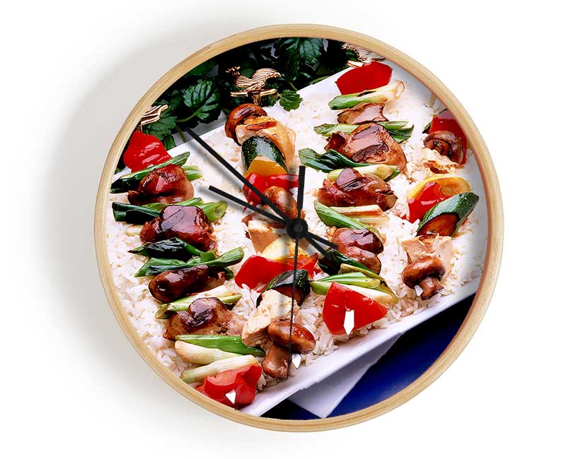 Kebab Platter Clock - Wallart-Direct UK