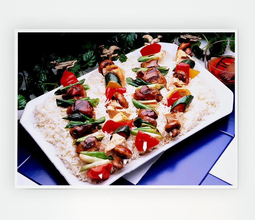 Kebab Platter Print Poster Wall Art