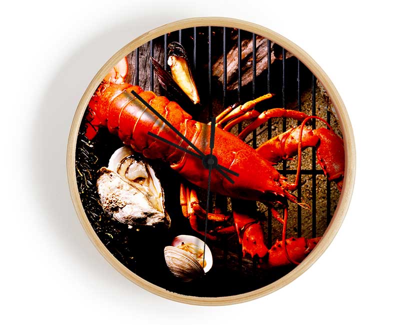 Lobster Barbeque Clock - Wallart-Direct UK