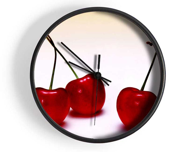 Cherry Trio Clock - Wallart-Direct UK