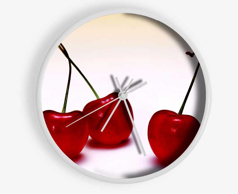 Cherry Trio Clock - Wallart-Direct UK