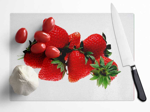 Strawberry Mountain Glass Chopping Board