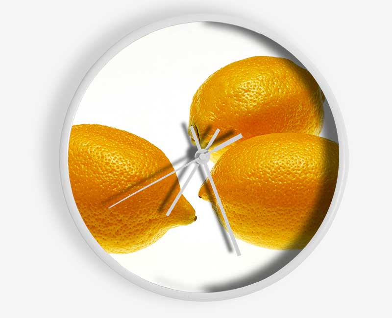 Lemon Trio Clock - Wallart-Direct UK