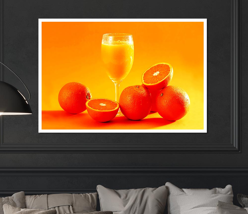 Breakfast Juice Print Poster Wall Art