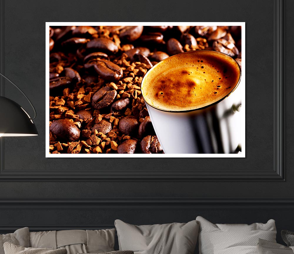 Coffee Bean Madness Print Poster Wall Art