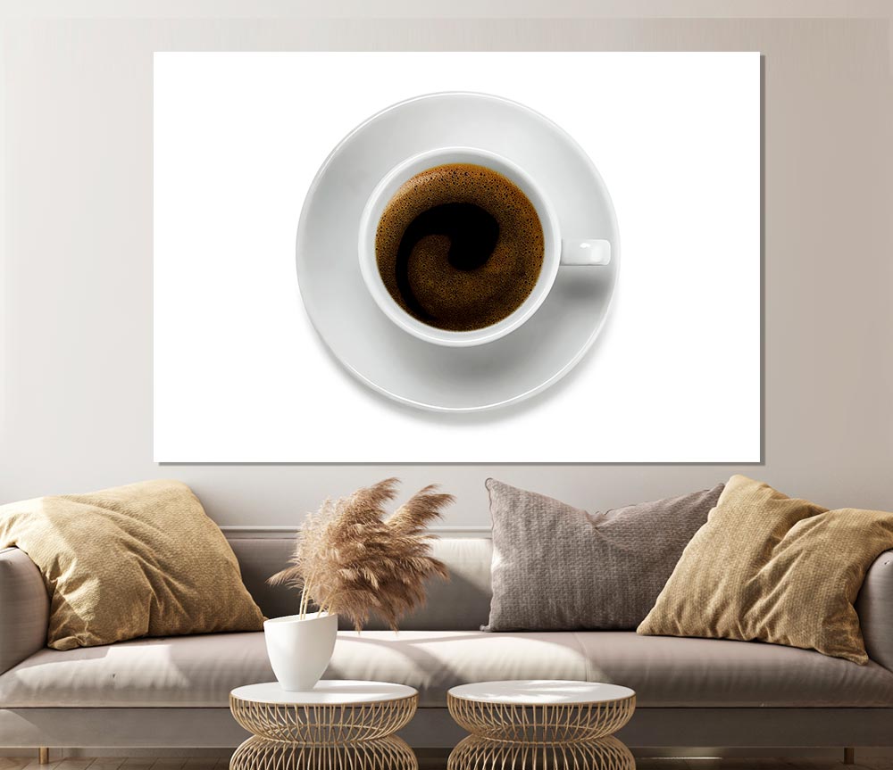 Coffee Swirl Print Poster Wall Art